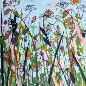 show wildflower painting called fox and cubs