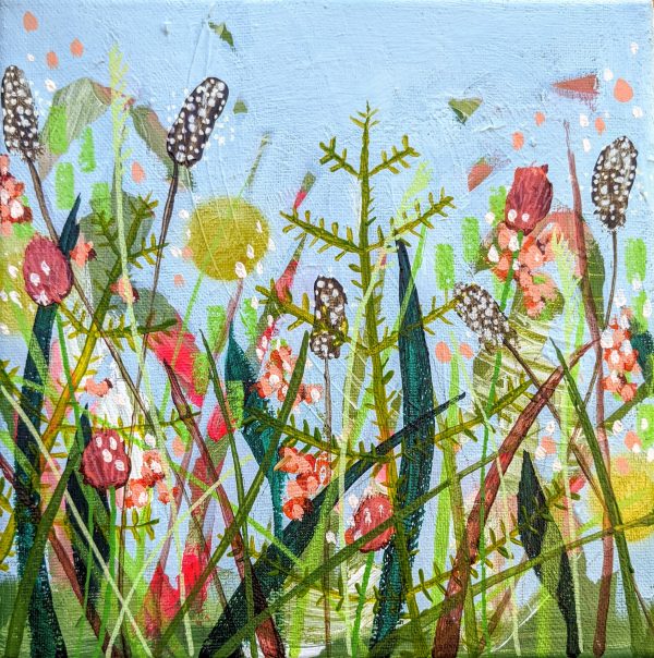 show wildflower painting called red clover